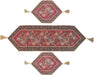 DaDa Bedding Set of 3 PCs - Field of Roses Red Floral Woven Tapestry Table Runners (5594) - DaDa Bedding Collection