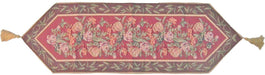 DaDa Bedding Set of 3 PCs - Field of Roses Red Floral Woven Tapestry Table Runners (5594) - DaDa Bedding Collection