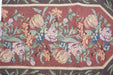 DaDa Bedding Set of 3 PCs - Field of Roses Red Floral Woven Tapestry Table Runners (5594) - DaDa Bedding Collection