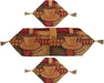 DaDa Bedding Set of 3-Pieces - Smell of Coffee Café Cup Orange Brown Woven Tapestry Dining Table Runners (9912) - DaDa Bedding Collection