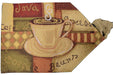 DaDa Bedding Smell of Coffee Cup Latte Java Brown Tapestry Table Runner Cloth (9912) - DaDa Bedding Collection