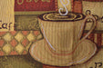 DaDa Bedding Smell of Coffee Cup Latte Java Brown Tapestry Table Runner Cloth (9912) - DaDa Bedding Collection