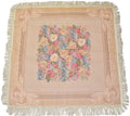 DaDa Bedding Breath of Spring Floral Beige Intricate Ornate Square Tapestry Table Cloth - DaDa Bedding Collection