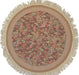 DaDa Bedding Wildflower Wonderland Round Floral Beige Tapestry Table Cloth (3100) - DaDa Bedding Collection