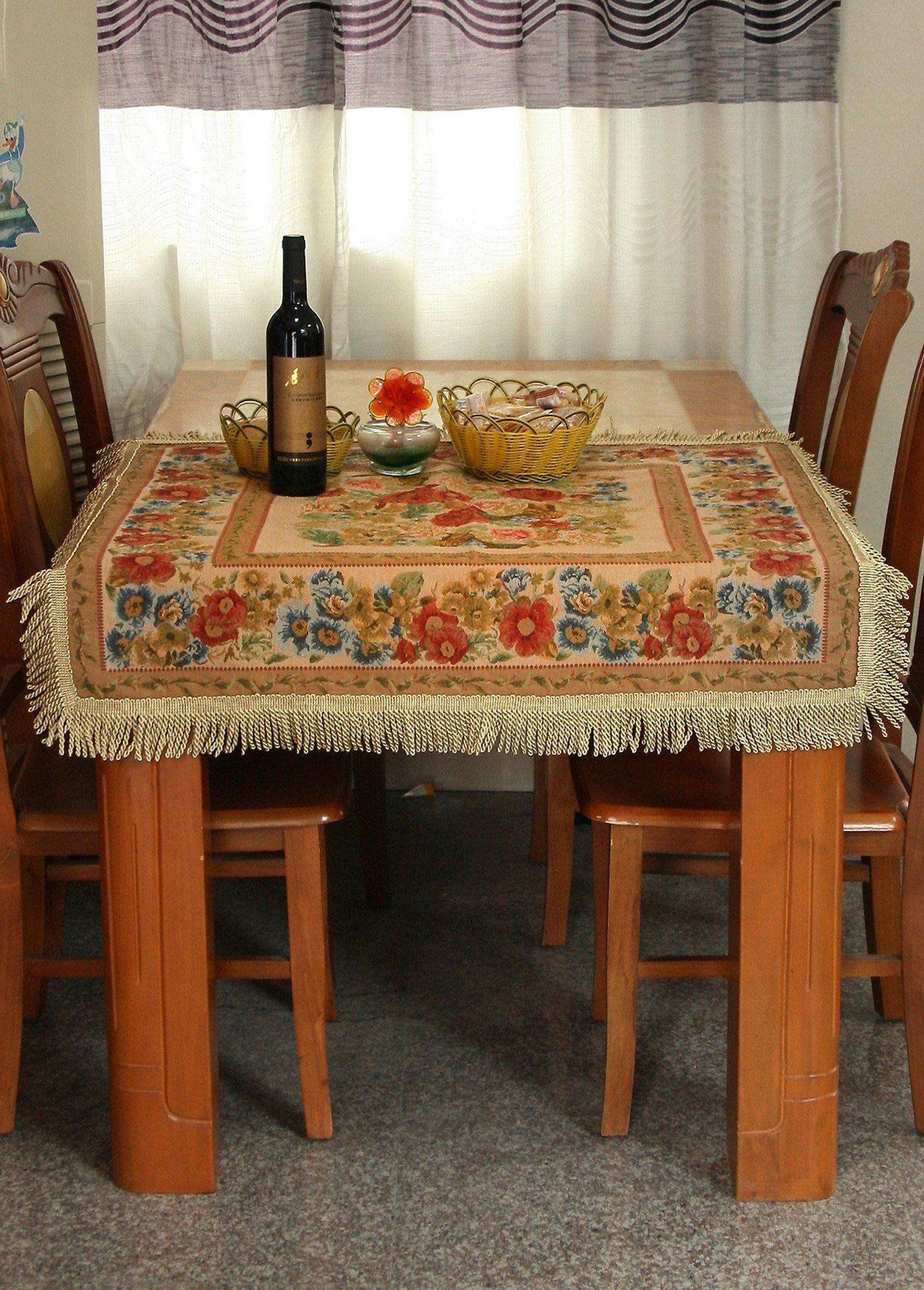 Tache Colorful Floral Country Rustic Morning Meadow Tablecloths - DaDa Bedding Collection