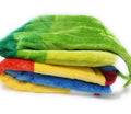 DaDa Bedding Colorful Striped Rainbow Reversible Plush Luxe Flannel Fleece Throw Blanket (XY9867) - DaDa Bedding Collection
