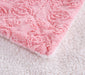 DaDa Bedding Luxury Blossom Pink Rose Buds Pink Sherpa Backside Faux Fur Throw Blanket (BL-171752) - DaDa Bedding Collection