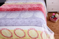 DaDa Bedding Seashore Sunny Yellow Lavender Floral Flannel Mink Fleece Throw Blanket (XY9901) - DaDa Bedding Collection
