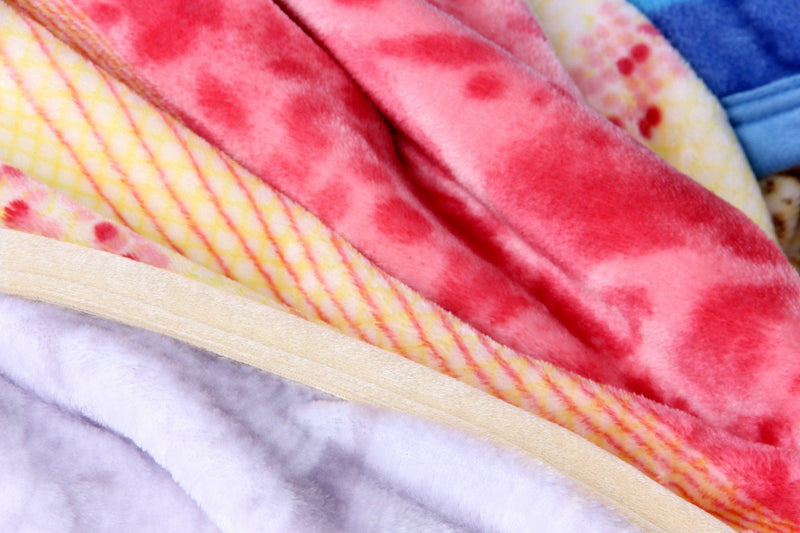 DaDa Bedding Seashore Sunny Yellow Lavender Floral Flannel Mink Fleece Throw Blanket (XY9901) - DaDa Bedding Collection