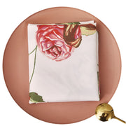 DaDa Bedding Set of 4-Pieces Romantic Roses Pink Floral Dining Table Napkins 18" x 18" (879) - DaDa Bedding Collection