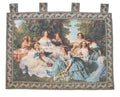 DaDa Bedding 'Her Ladies in Waiting' Spanish Party Classical French Rococo Woven Tapestry Wall Hanging - 36" x 50" - DaDa Bedding Collection